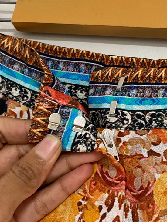 Ranna Gill Floral Printed Wide-Leg Pants Size 0 Boho Palazzo Trousers - Picture 7 of 10